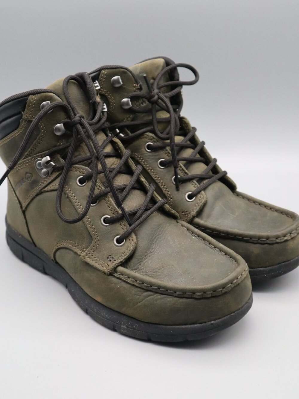 Wolverine Karlin Moc Toe 6" W880263 Olive Gray Leather Work Boots Men's 9.5